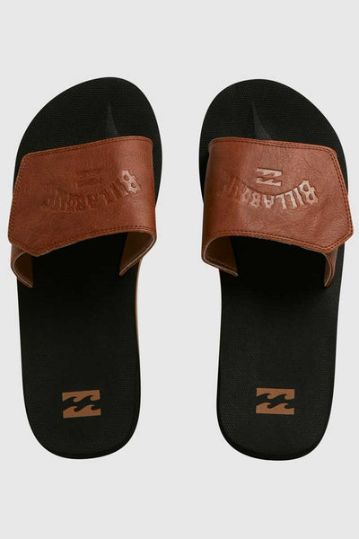 Billabong All Day Impact Slide in Black/Tan - front view