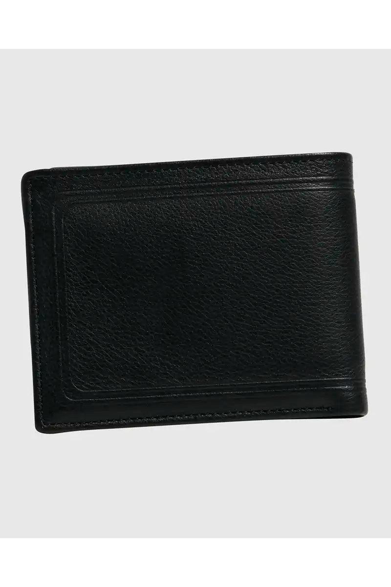 Billabong Mens Scope 2-in-1 Leather Wallet in Black Back