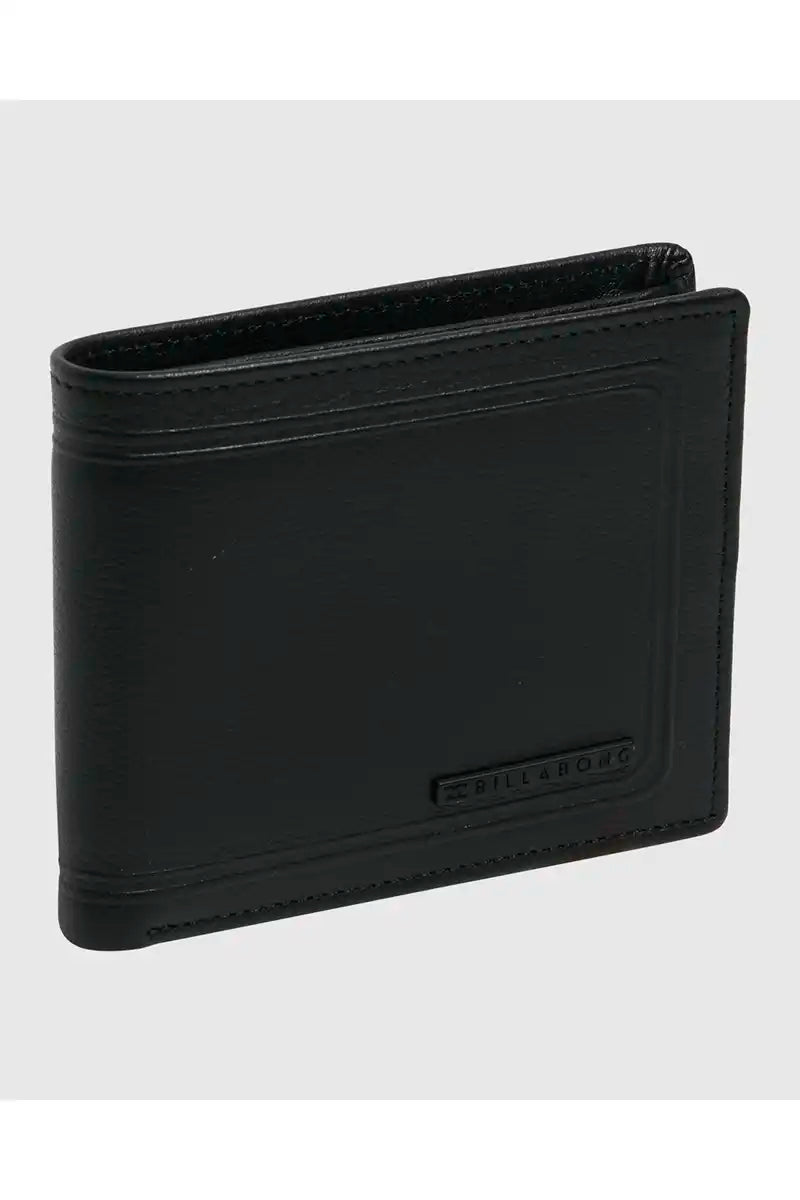 Billabong Mens Scope 2-in-1 Leather Wallet in Black SIde