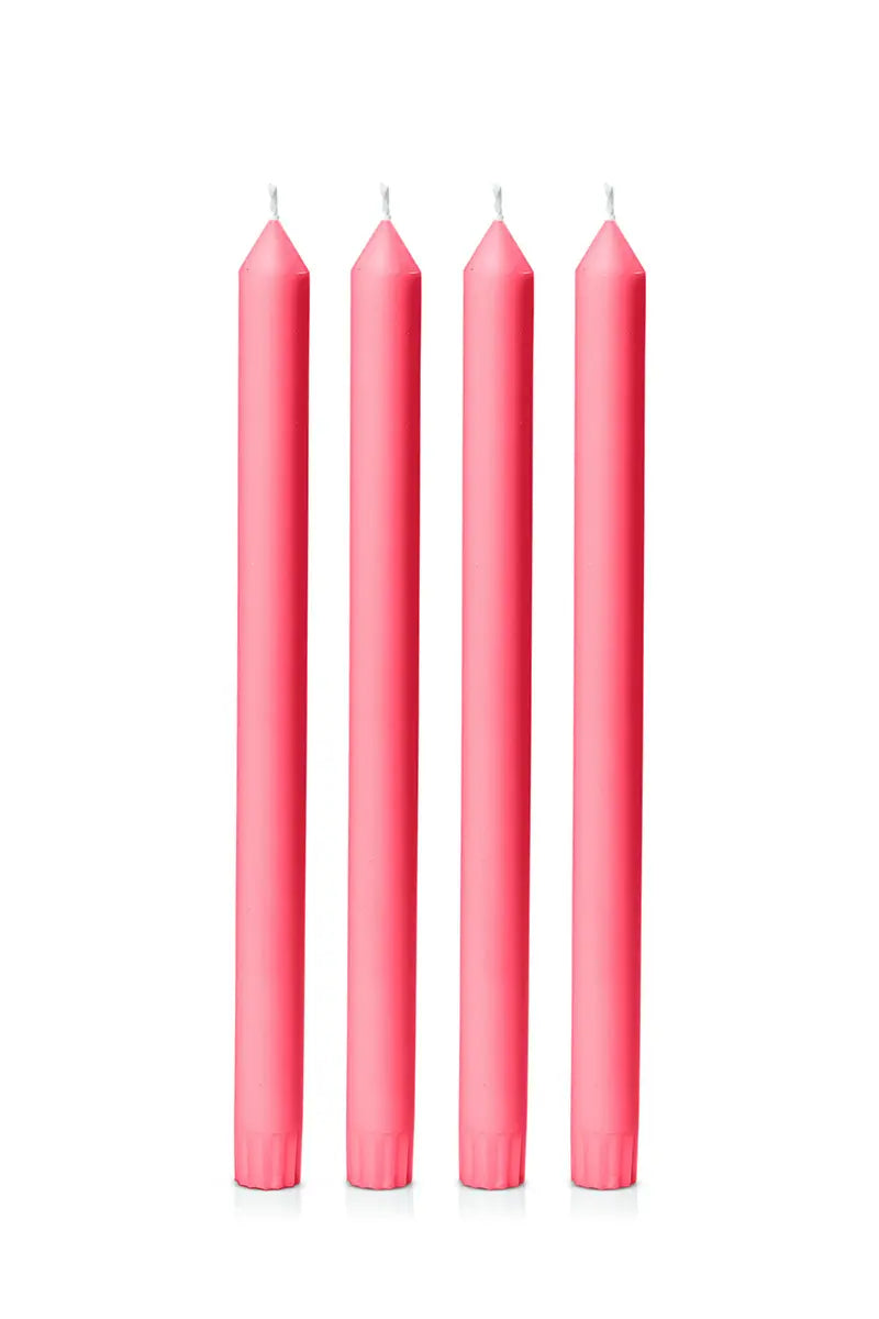 Dinner Candle  Carnival Red Pack of 4