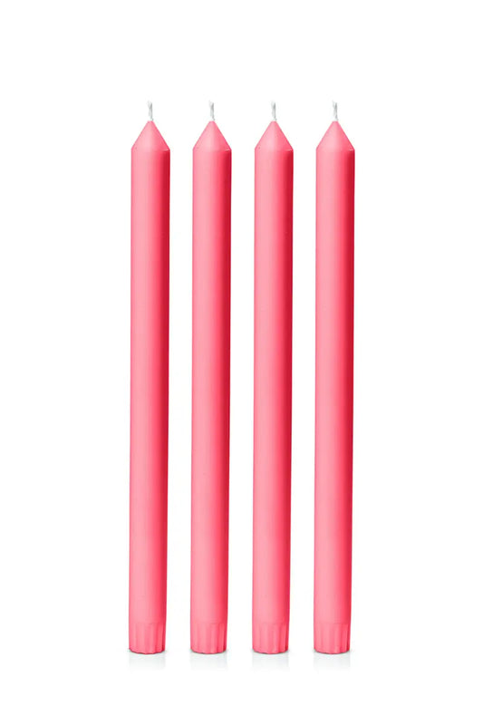 Dinner Candle  Carnival Red Pack of 4