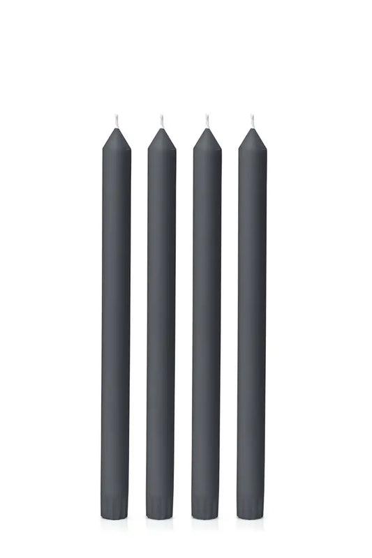 Dinner Candle Charcoal - Pack of 4