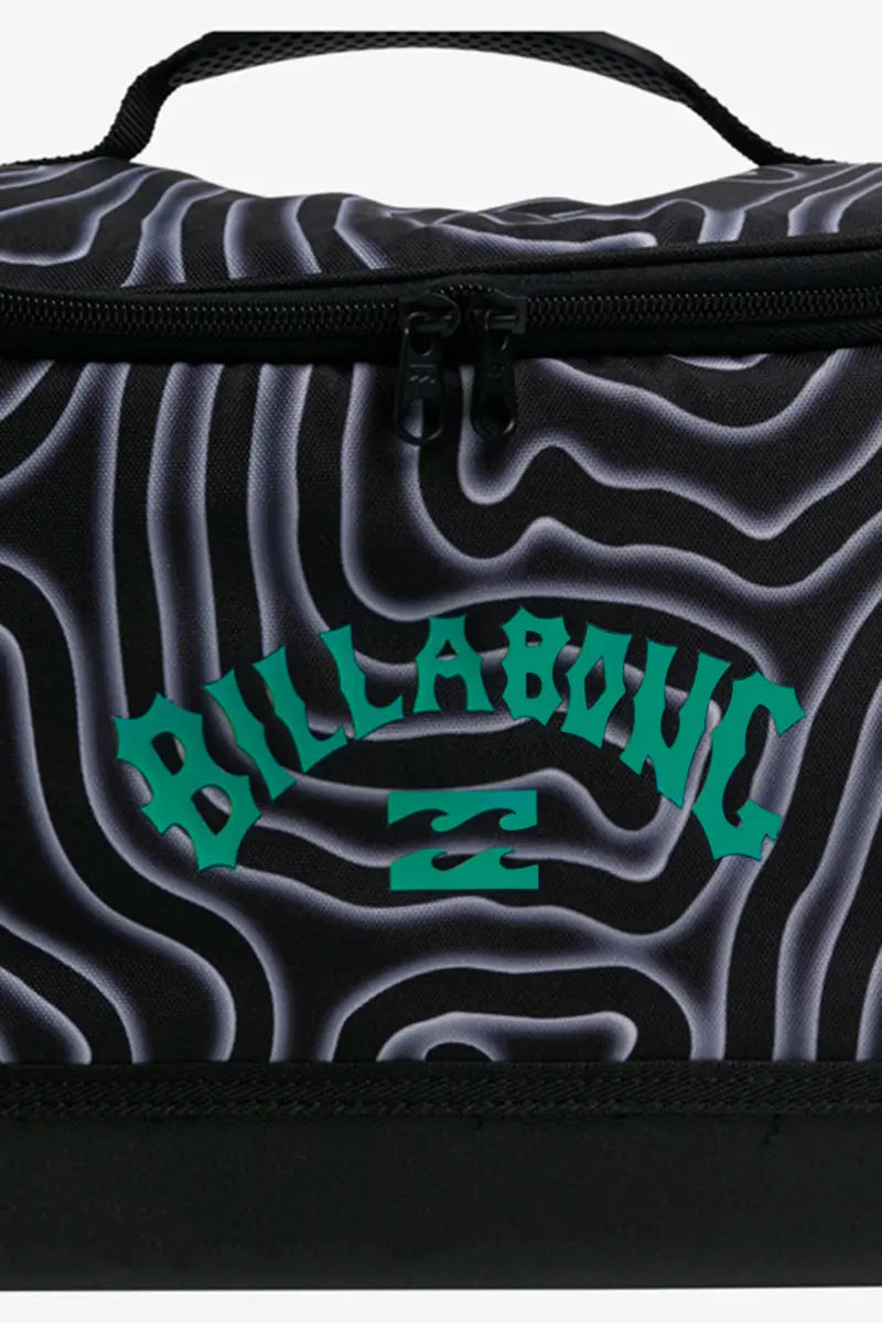 front detail view of the logo on the Billabong Day Trip Esky