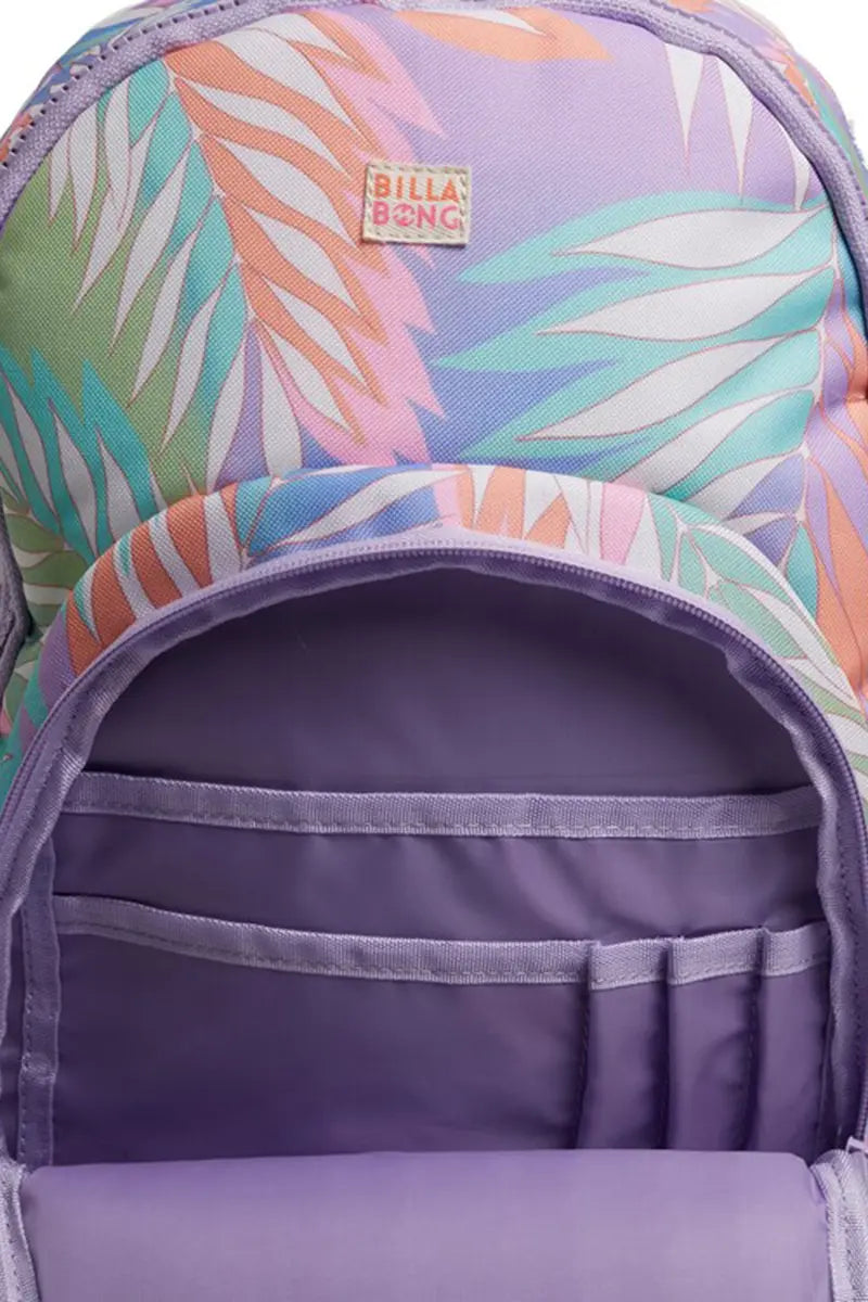 first tier front pocket on the Billabong Tropical Dayz Roadie Junior Backpack