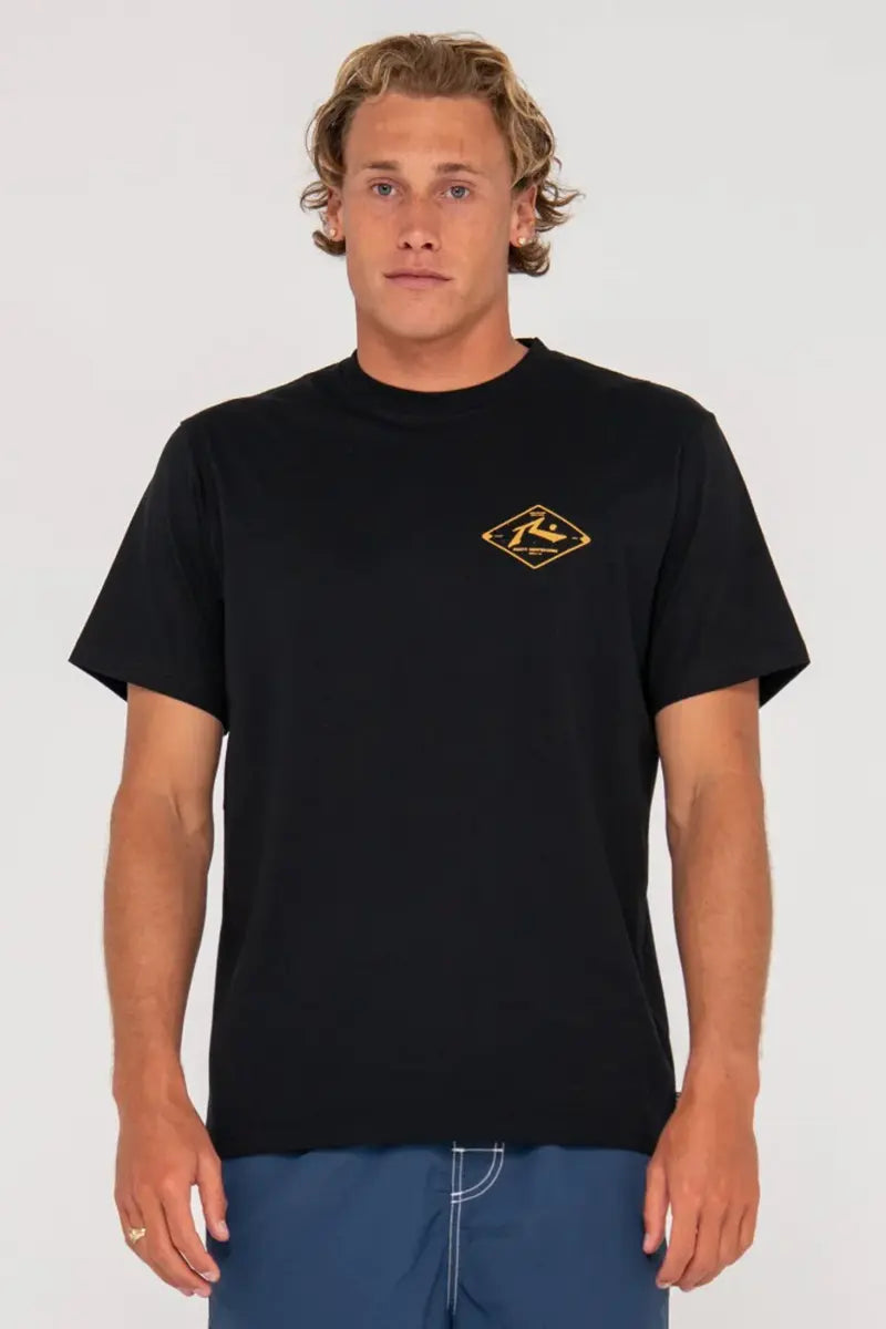 front Rusty Mens Wull Volume S/S Tee in Black