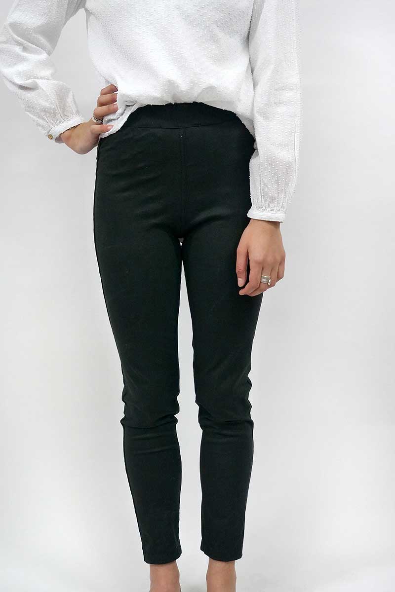 front view of the black side of the Orientique reversible pants