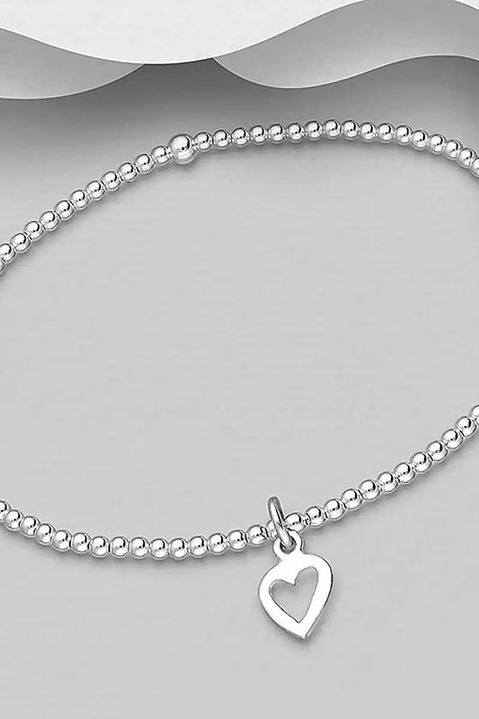 Chille Sterling Silver Heart Bracelet