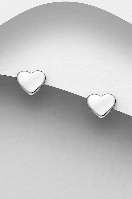 925 Sterling Silver Heart Earrings