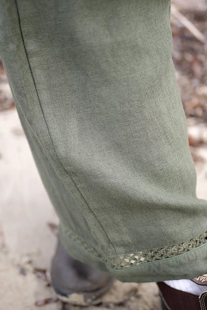 The Lila Pant – Juniper (Italian Linen)
