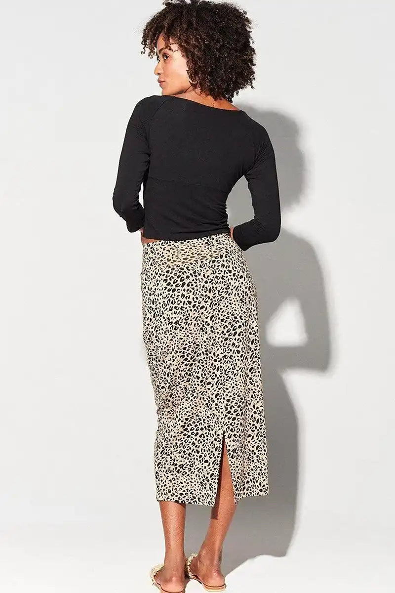 Leopard Bamboo Maxi skirt - Whitney back