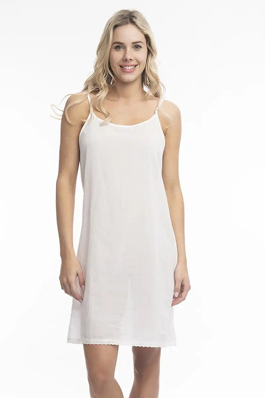 Orientique Long Slip in White