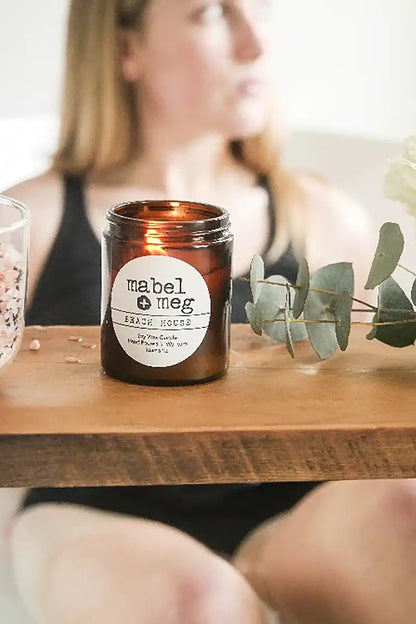 Mabel and meg soy candle in coconut and lime