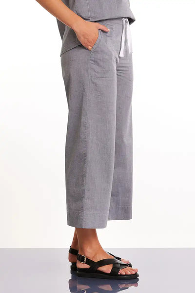 Marco Polo Cropped pants in Light Charcoal side