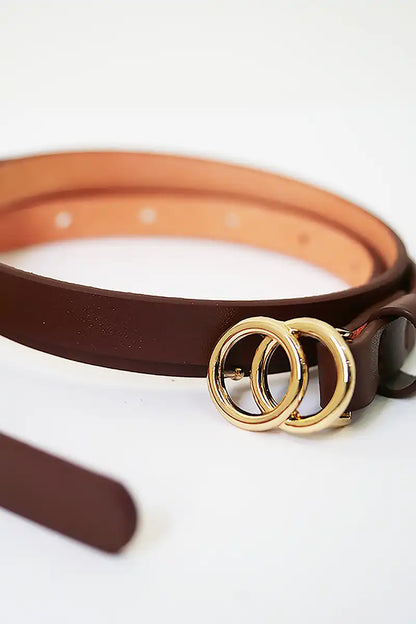 Chille Womens Skinny Belt in Brown