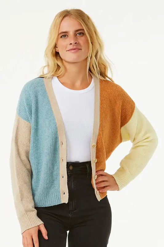 Rip Curl Womens Cardigan Block Party in Navy