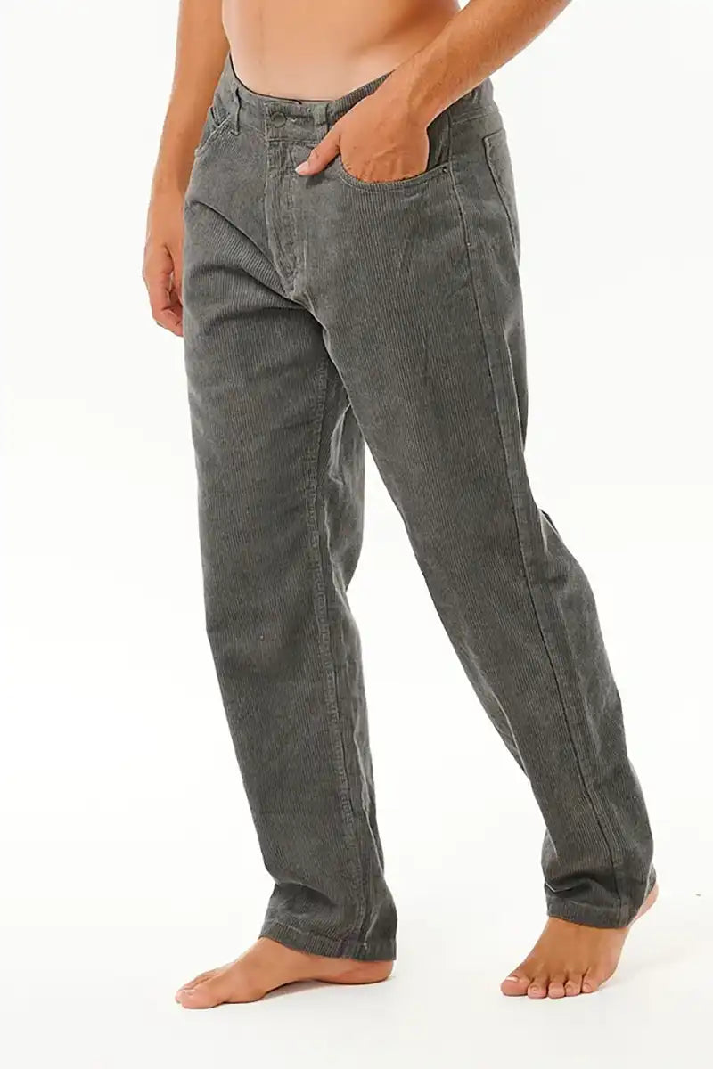 Rip Curl Mens Classic Surf Cord Pant in Grey Side