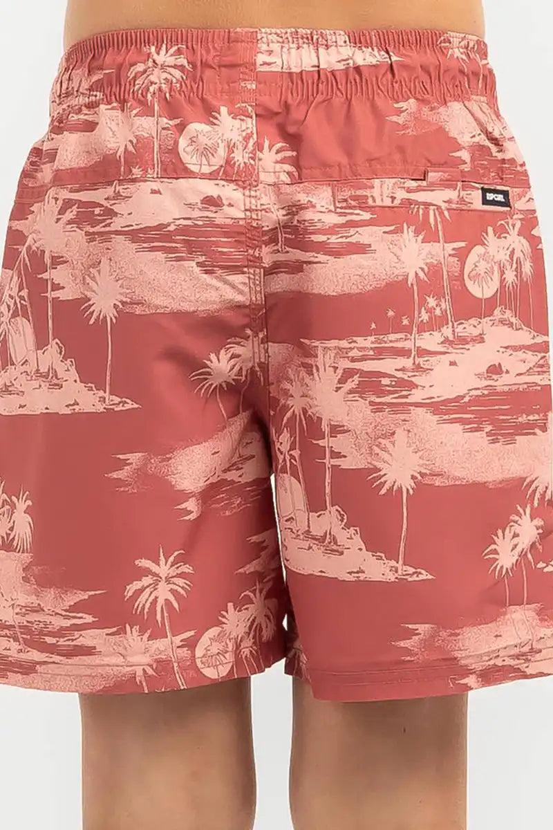 Rip Curl Boys Shorts Dreamers Volley in Burnt Red Back