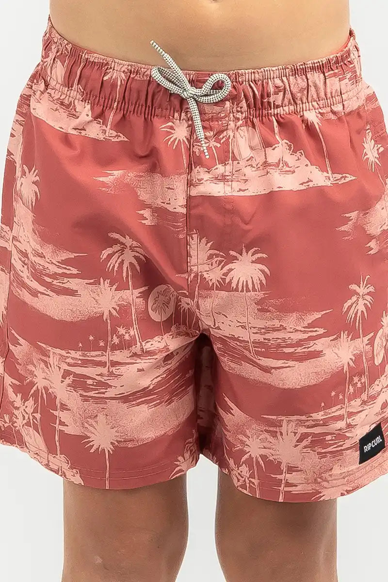 Rip Curl Boys Shorts Dreamers Volley in Burnt Red