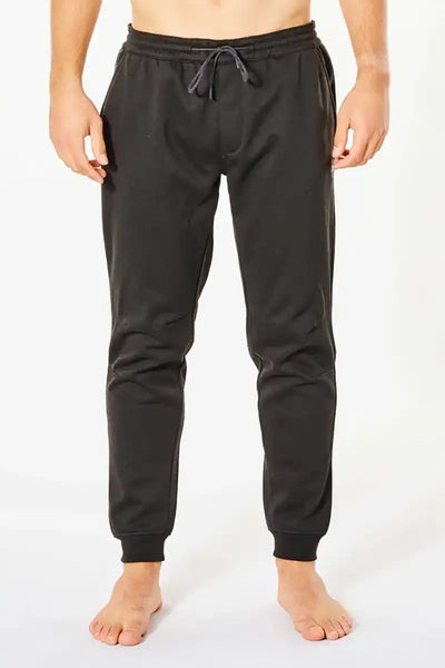 Rip Curl Mens Trackpant Anti Series Departed in Black Front