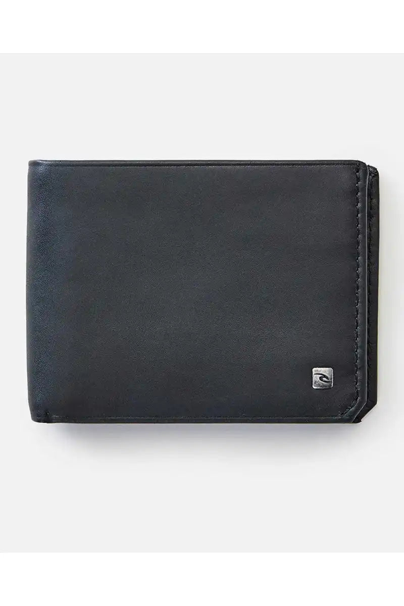 Rip Curl Mens Wallet Hydro RFID All Day in Black with metal logo branding