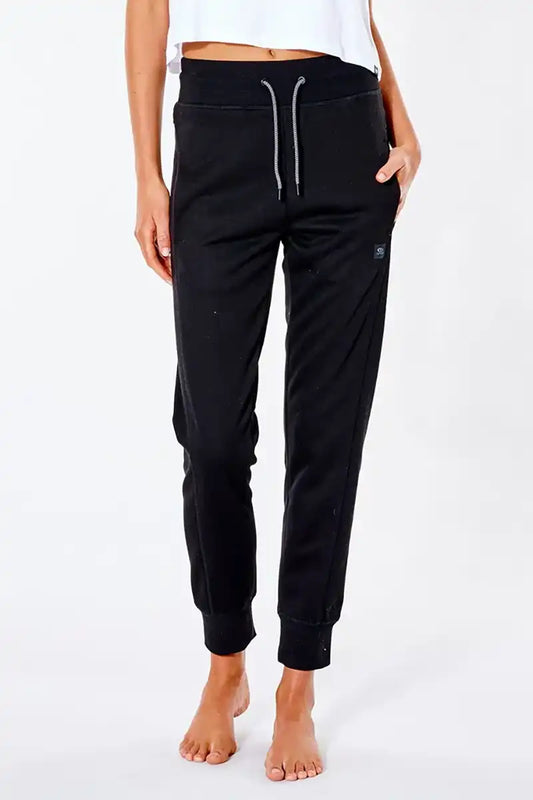 Rip Curl Women's Track Pants Anti-Series Flux II in Black Front