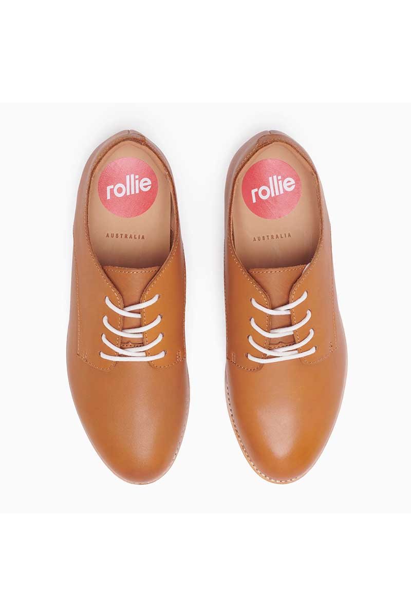Rollie Women's Shoe Derby In Cognac Front View