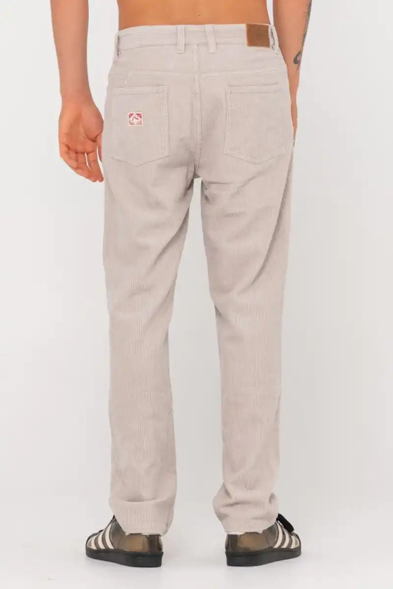 Rusty Mens Pant Rifts 5 Pocket in Oyster Gray Back