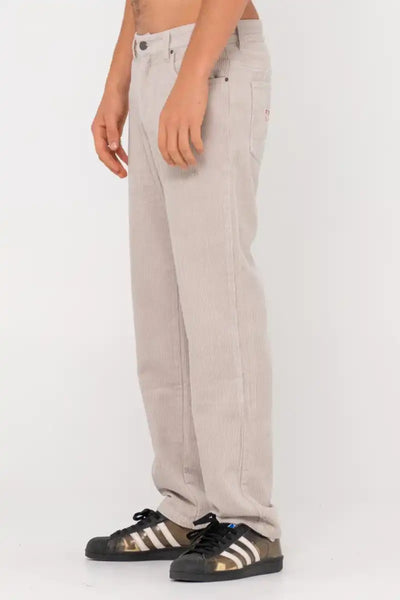 Rusty Mens Pant Rifts 5 Pocket in Oyster Gray Side