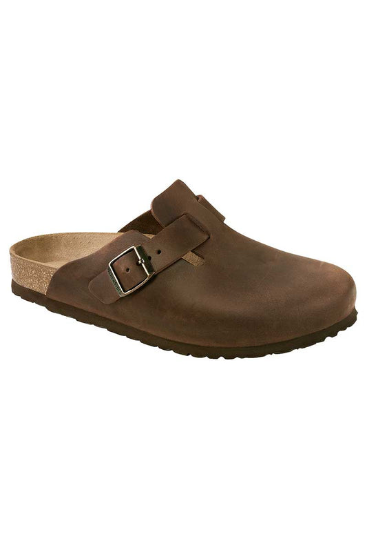 side view of the Birkenstock Boston Habana Oiled Leather - Regular