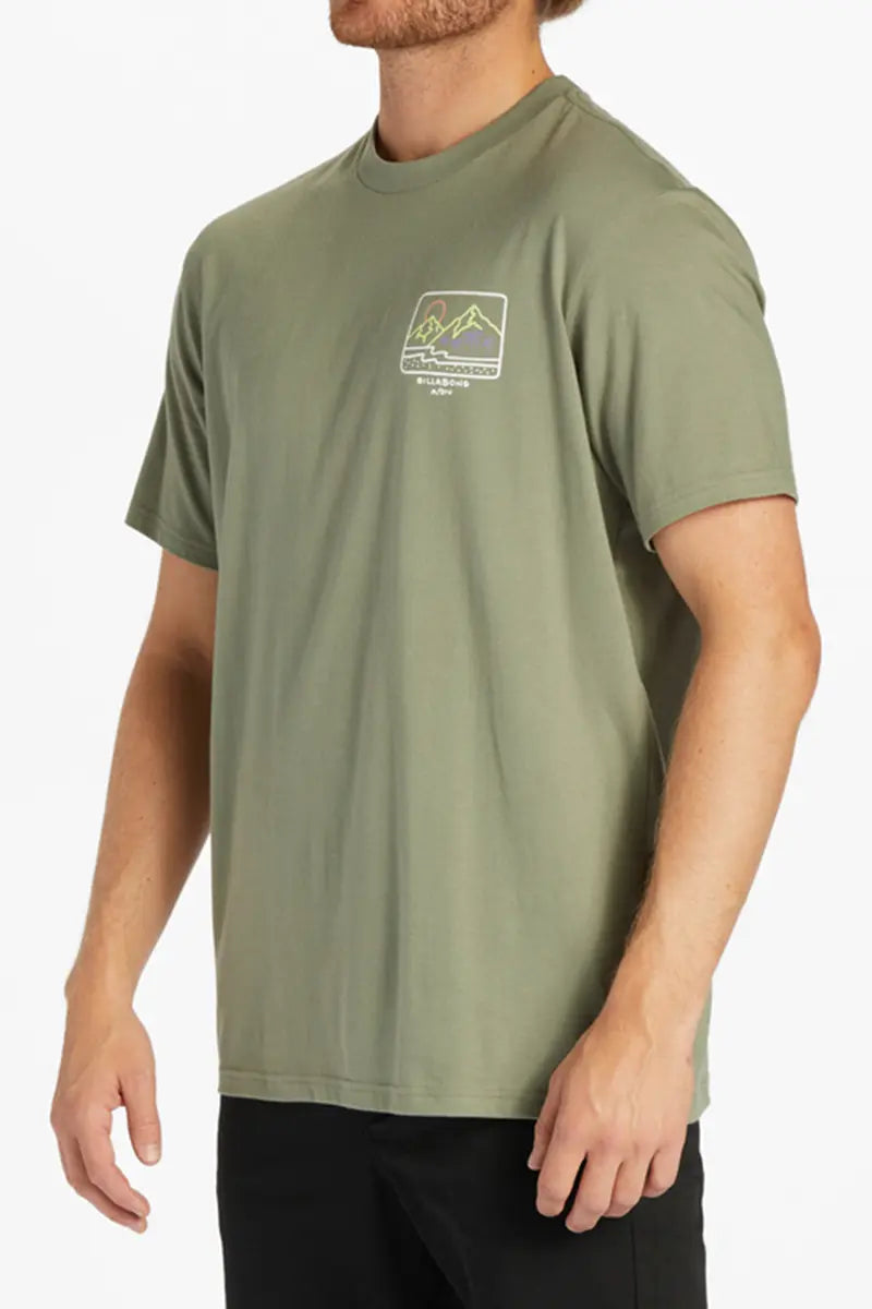 side view of the Billabong Mens Shine T-Shirt in Sage