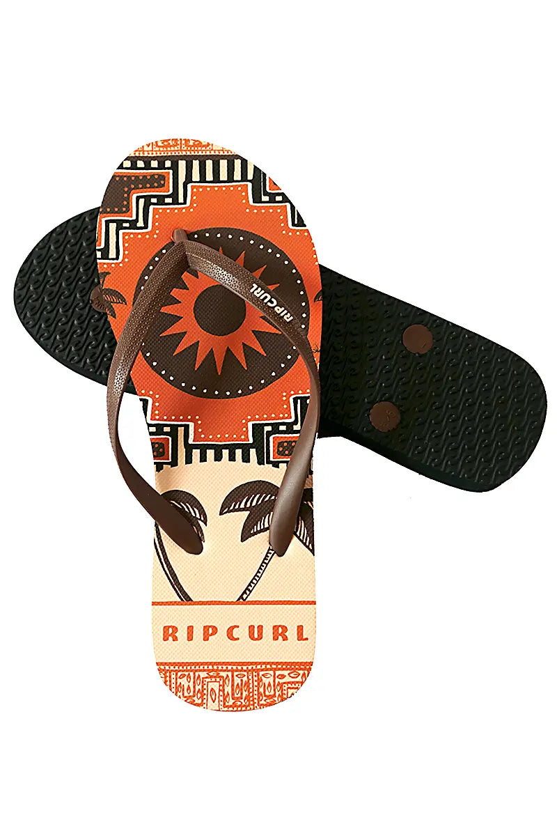 top and bottom view of the Rip Curl Mixed Bloom Open Toe Thongs