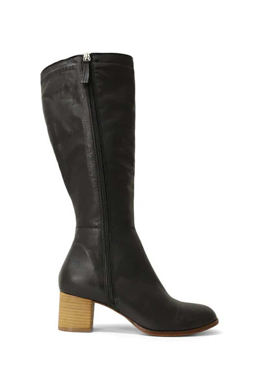 Bueno Women's Emily Long Boots in Black side view