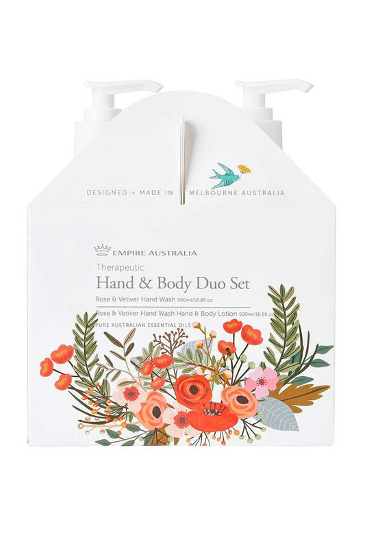 Empire Australia Therapeutic Rose & Vetvier Hand Care Duo