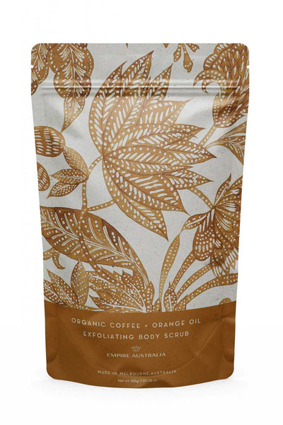 Empire Australia exfoliating body scrub organic coffee and orange oil
