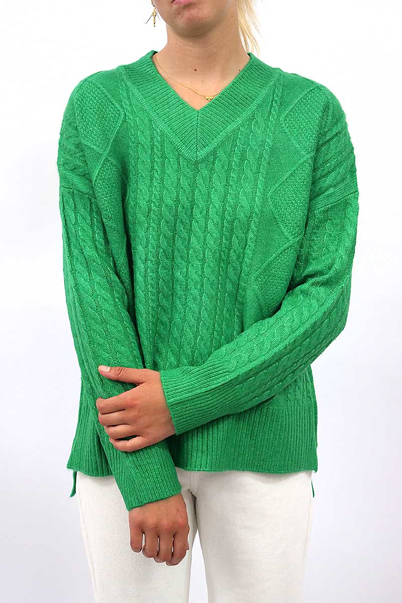 Foil Very Cable-ble Sweater Evergreen