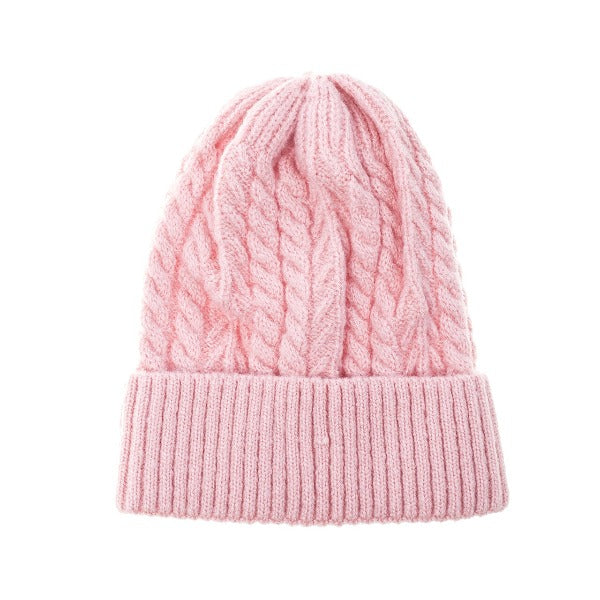 Cable Beanie - pink
