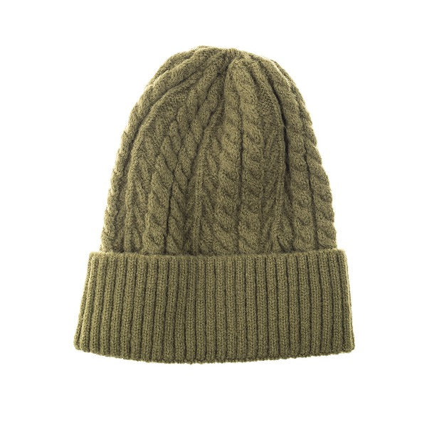 Cable Beanie - green