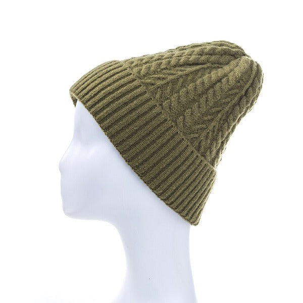Cable Beanie - green