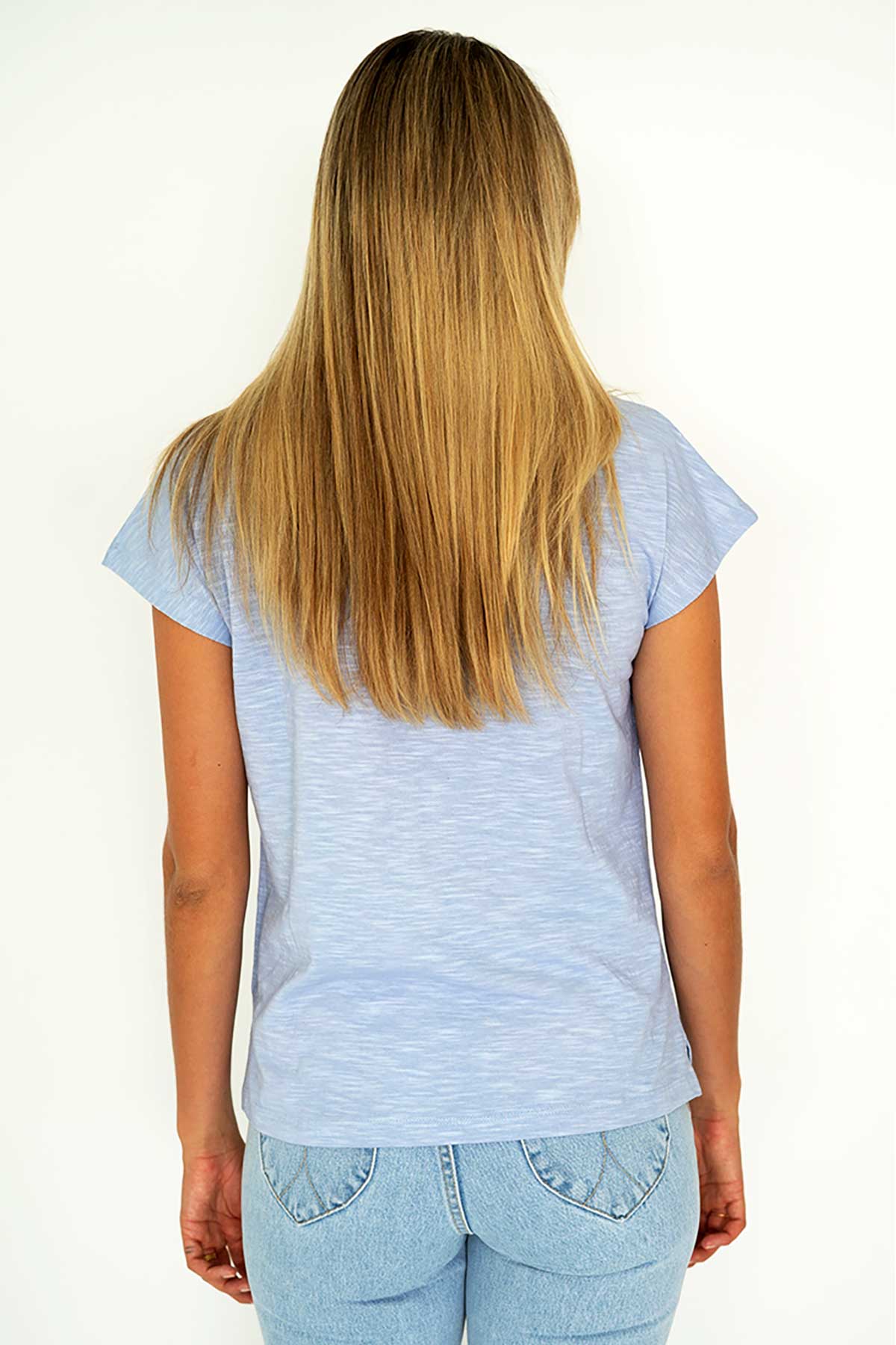 Humidity Must Have V Neck Tee blue back