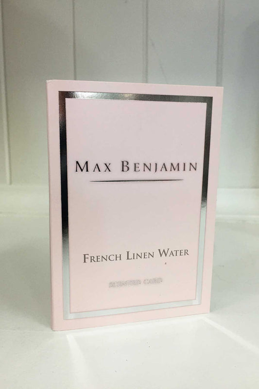 Fragrant card in French Linen water scent - front