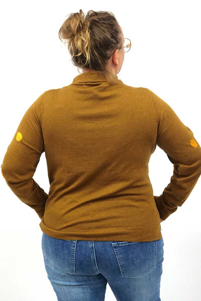 Mansted Jura Knitted Jumper - Curry back view