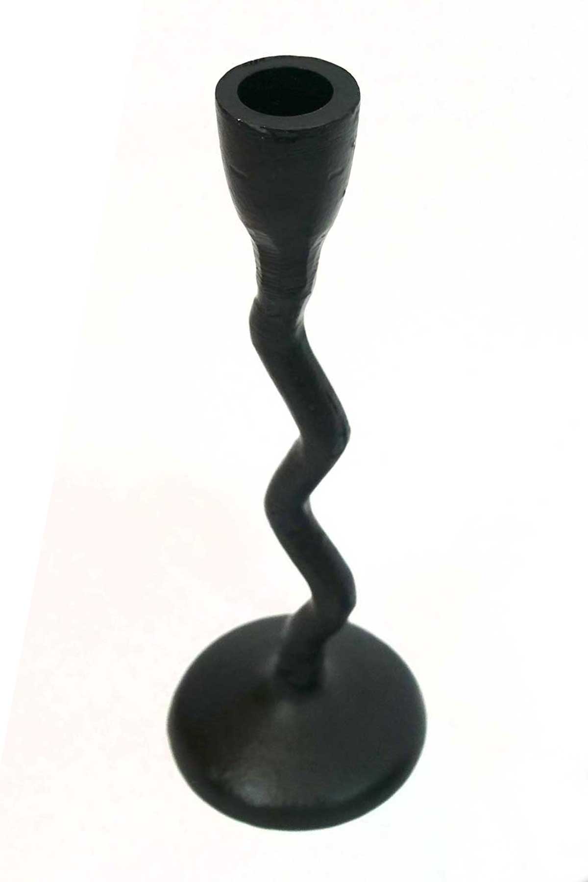 Madras Link Wave Black Candlestick Small