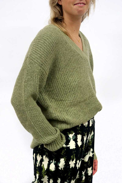 Namastai Asparagus Knitted Jumper side view