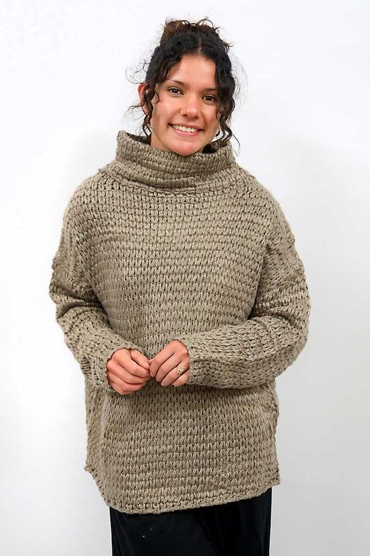 Naturals by O&J Wool Blend Jumper Janet - Tabacco