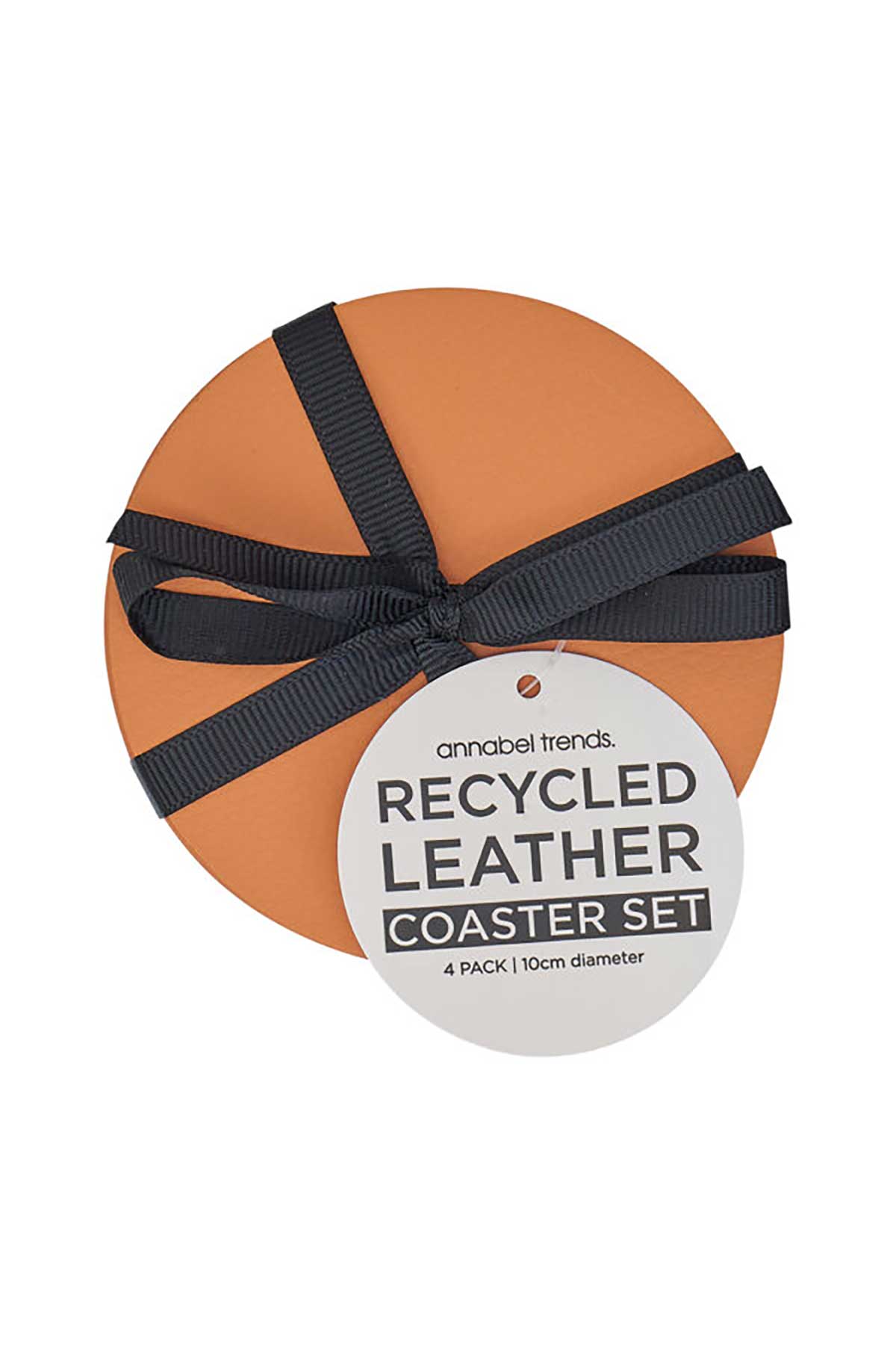 Annabel Trends Recycled Leather Coasters Set of 4 Terracotta