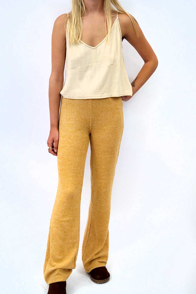 Rip Curl Ladies Pant Cosy Straight Leg Gold front