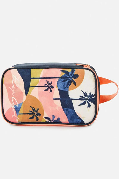 Rip Curl Lunch Box Mixed navy/peach front on it side 