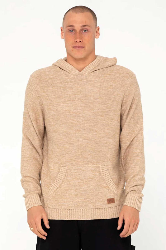 Rusty Hood Knit Jumper - Skyliner Humus.