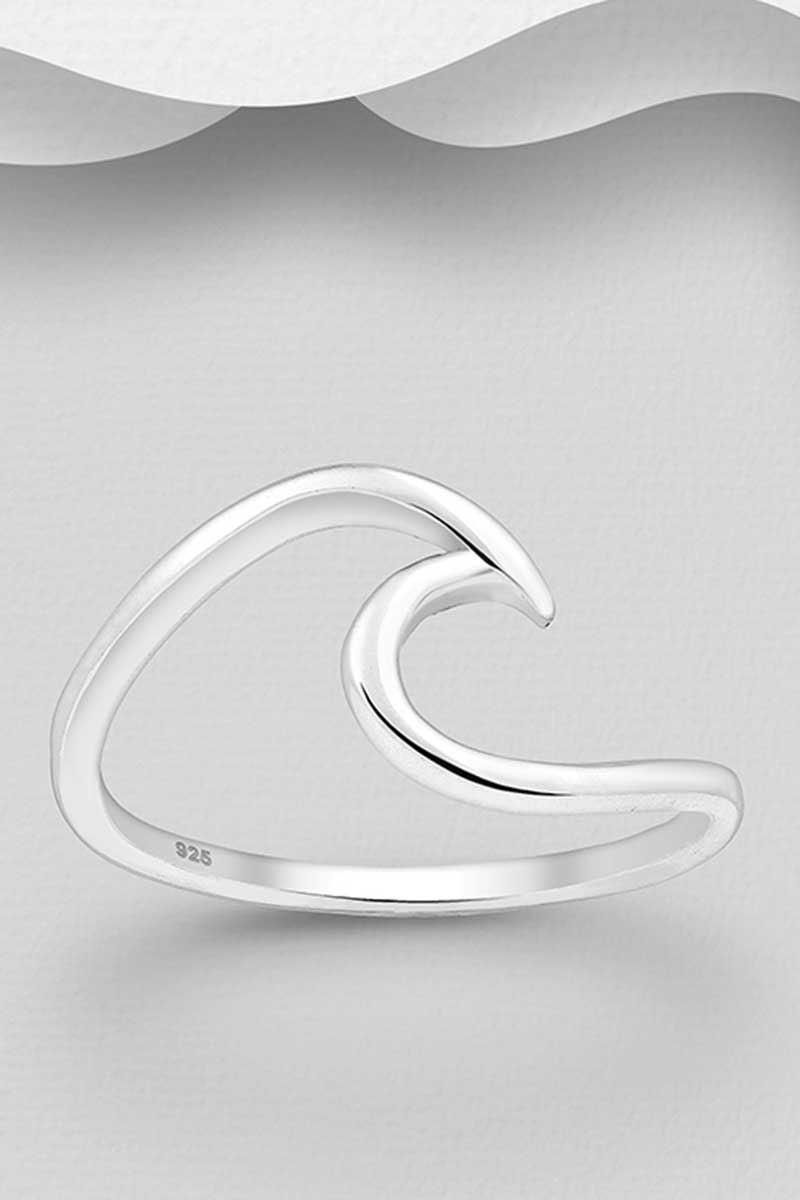 Sterling Silver Wave Ring