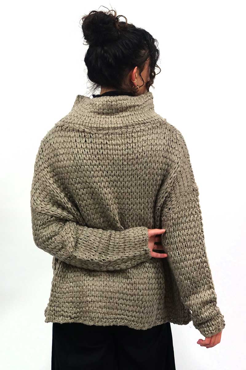 back of the Naturals by O&J Wool Blend Jumper Janet - Tabacco
